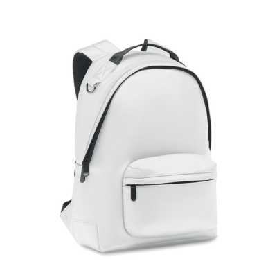 Picture of LAPTOP 15 INCH SOFT PU BACKPACK RUCKSACK in White.