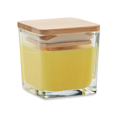 Picture of SQUARED FRAGRANCE CANDLE 50GR in Yellow