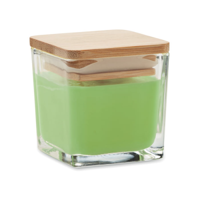 Picture of SQUARED FRAGRANCE CANDLE 50GR in Green.