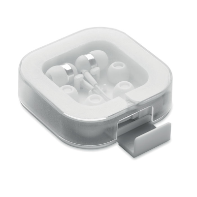 Picture of EARPHONES with Silicon Covers in White.