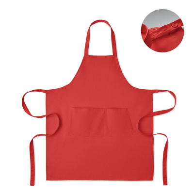 Picture of ORGANIC COTTON APRON 240 GR & M² in Red