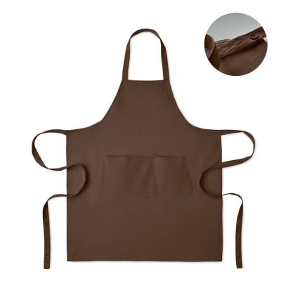 Picture of ORGANIC COTTON APRON 240 GR & M² in Brown