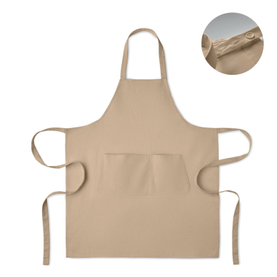 Picture of ORGANIC COTTON APRON 240 GR & M² in Brown