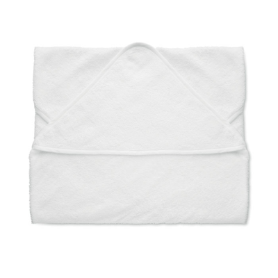Picture of COTTON HOODED HOODY BABY TOWEL in White
