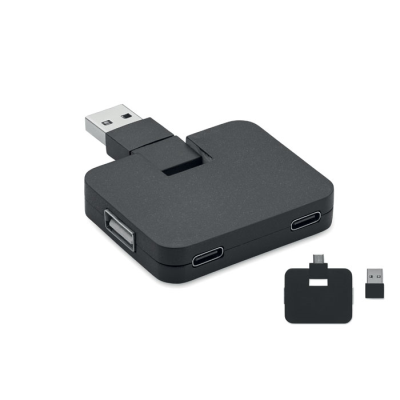 Picture of 4 PORT USB HUB in Black.