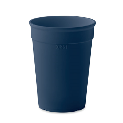 Picture of RECYCLED PP CUP CAPACITY 300ML in Blue