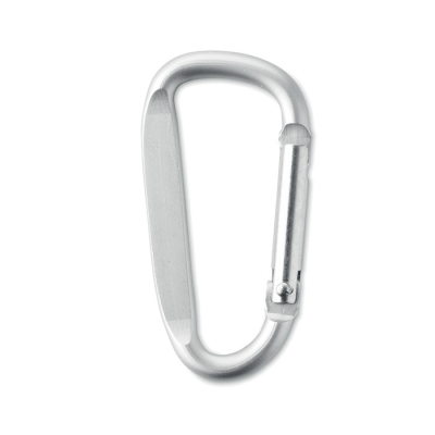 Picture of CARABINER CLIP in Aluminium Metal in Silver.