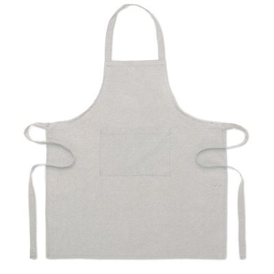 Picture of RECYCLED COTTON KITCHEN APRON in Grey.