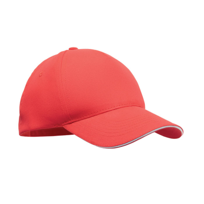 Picture of 5 PANEL BASEBALL CAP 180 GR in Red