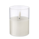 Picture of LED WAX CANDLE in Glass Holder in White