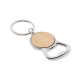 Picture of RECYCLED ALUMINIUM METAL KEYRING in Brown