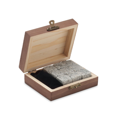 Picture of 9 STONE ICE CUBE SET in Box in Brown