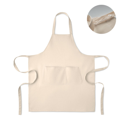 Picture of ORGANIC COTTON APRON 240 GR & M² in Brown