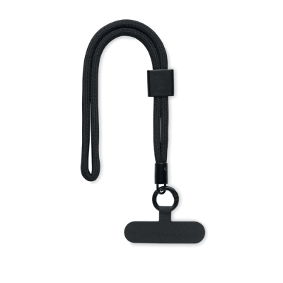 Picture of RPET PHONE WRIST CORD in Black