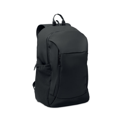 Picture of 15 INCH SOFT PU LAPTOP BACKPACK RUCKSACK in Black