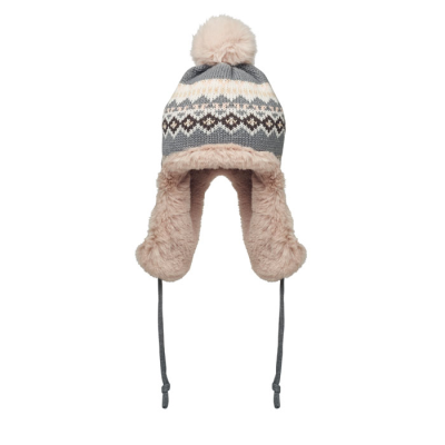 Picture of KNITTED BEANIE with Ear Flap in Black
