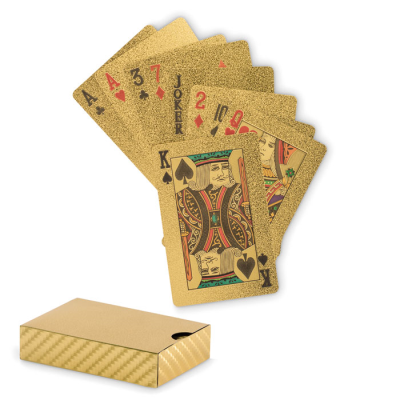 Picture of WATERPROOF PLAYING CARD PACK in Gold