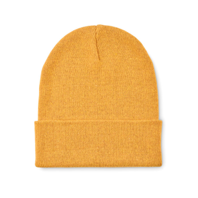 Picture of KNITTED BEANIE with Cuff in Yellow
