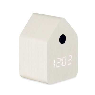 Picture of MDF CUCKOO ALARM CLOCK in White