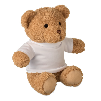 Picture of TEDDY BEAR with Tee Shirt 23 Cm in White