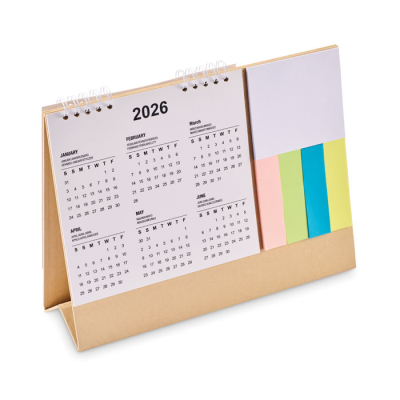 Picture of DESK CALENDAR with Memo Pad in Brown