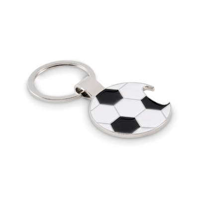 Picture of FOOTBALL KEYRING with Opener in Black