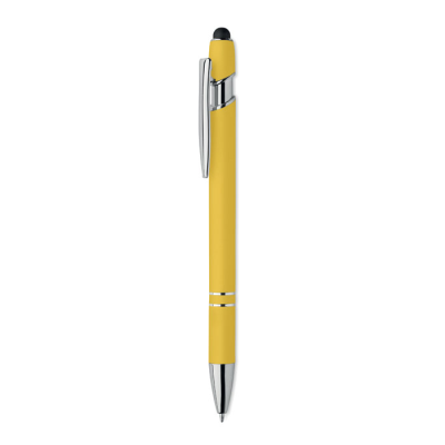 Picture of RECYCLED ALUMINIUM METAL STYLUS PEN in Yellow