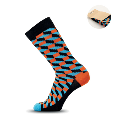 Picture of FUNNY PATTERNED SOCKS in Orange