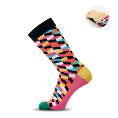 Picture of FUNNY PATTERNED SOCKS in Pink