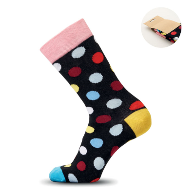 Picture of FUNNY PATTERNED SOCKS in Black