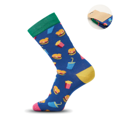 Picture of FUNNY PATTERNED SOCKS in Blue