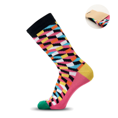 Picture of FUNNY PATTERNED SOCKS in Pink