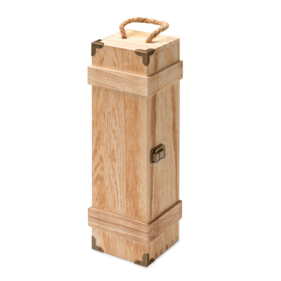 Picture of PAULOWNIA WOOD WINE GIFT BOX in Brown
