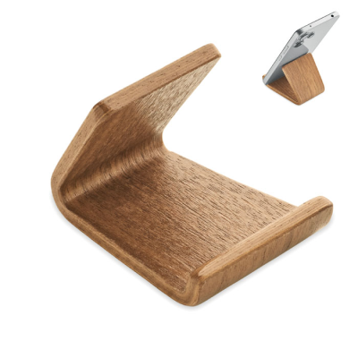 Picture of WALNUT WOOD PHONE STAND in Brown