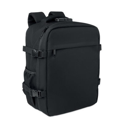 Picture of 15 INCH RPET BACKPACK RUCKSACK LOCK 20L in Black
