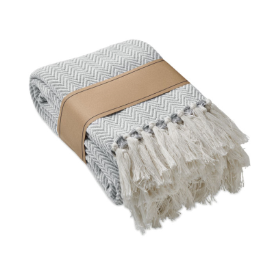 Picture of RECYCLED POLYCOTTON BLANKET in Brown