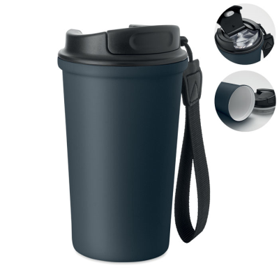 Picture of RECYCLED STEEL TUMBLER 400ML in Blue