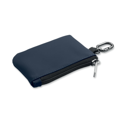Picture of PU KEYRING CASE WALLET W & CARABINER in Blue