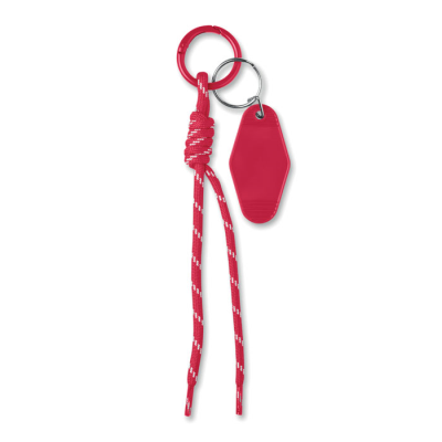 Picture of BRAIDED ROPE with Tag Keyring in Red