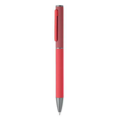 Picture of RECYCLED ALUMINIUM METAL TWIST BALL PEN in Red