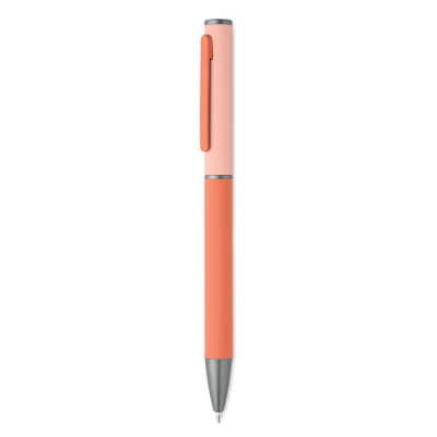 Picture of RECYCLED ALUMINIUM METAL TWIST BALL PEN in Orange