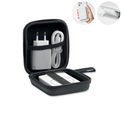 Picture of MAGNETIC POWER BANK SET 5000MAH in White