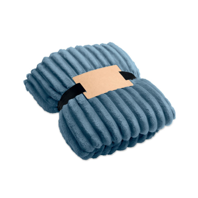 Picture of RPET FLEECE STRIPE BLANKET in Blue