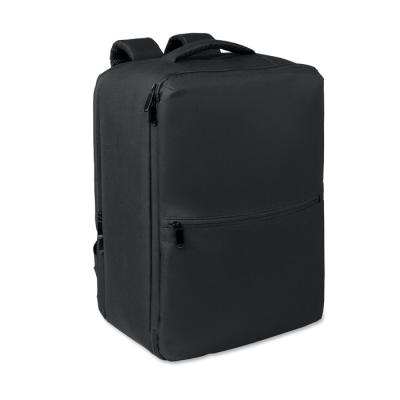 Picture of RPET BACKPACK RUCKSACK W & VACUUM BAG 18L in Black