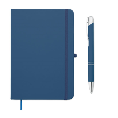 Picture of A5 RECYCLED PU NOTE BOOK SET in Blue