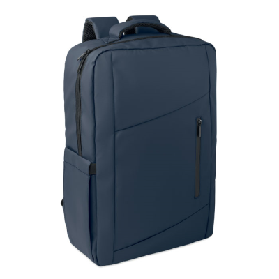 Picture of 15 INCH PU RPET LAPTOP BACKPACK RUCKSACK in Blue