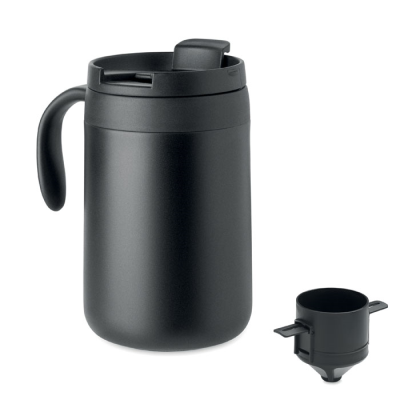 Picture of DOUBLE WALL MUG COFFEE FILTER in Black