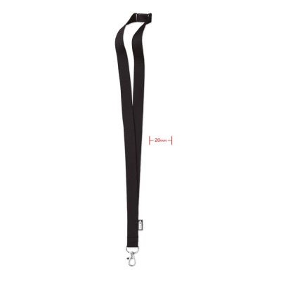 Picture of LANYARD in RPET 20MM in Black.
