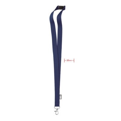 Picture of LANYARD in RPET 20MM in Blue.