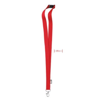 Picture of LANYARD in RPET 20MM in Red.